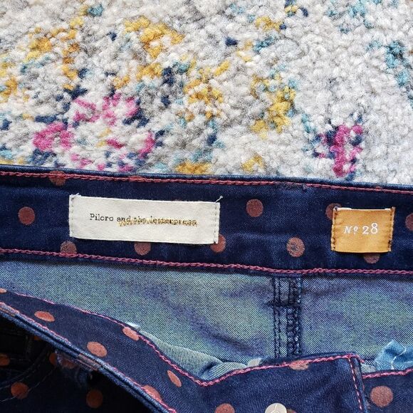 PILCRO and the Letterpress Coral Polka Dot Skirt Size 28 - Picture 5 of 10